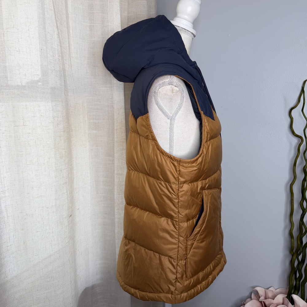 Patagonia Bivy Hooded Vest 600 Fill Down Colorblock Pitch Blue Women's Medium - Picture 3 of 11